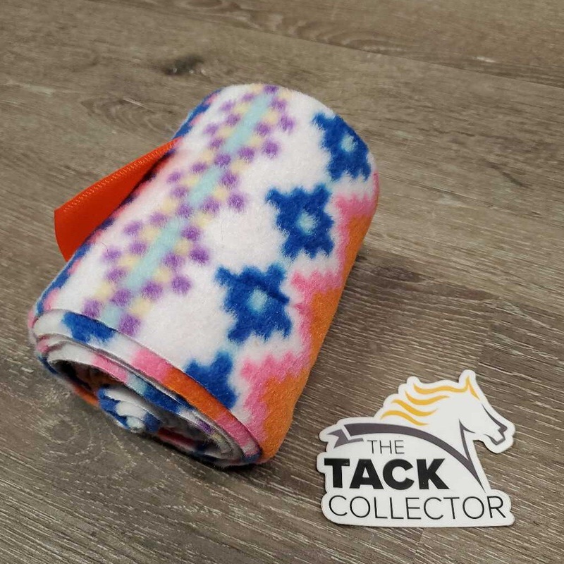 1 Only Fleece Polo *like new Lg White/Blue/Orange/Pink Used