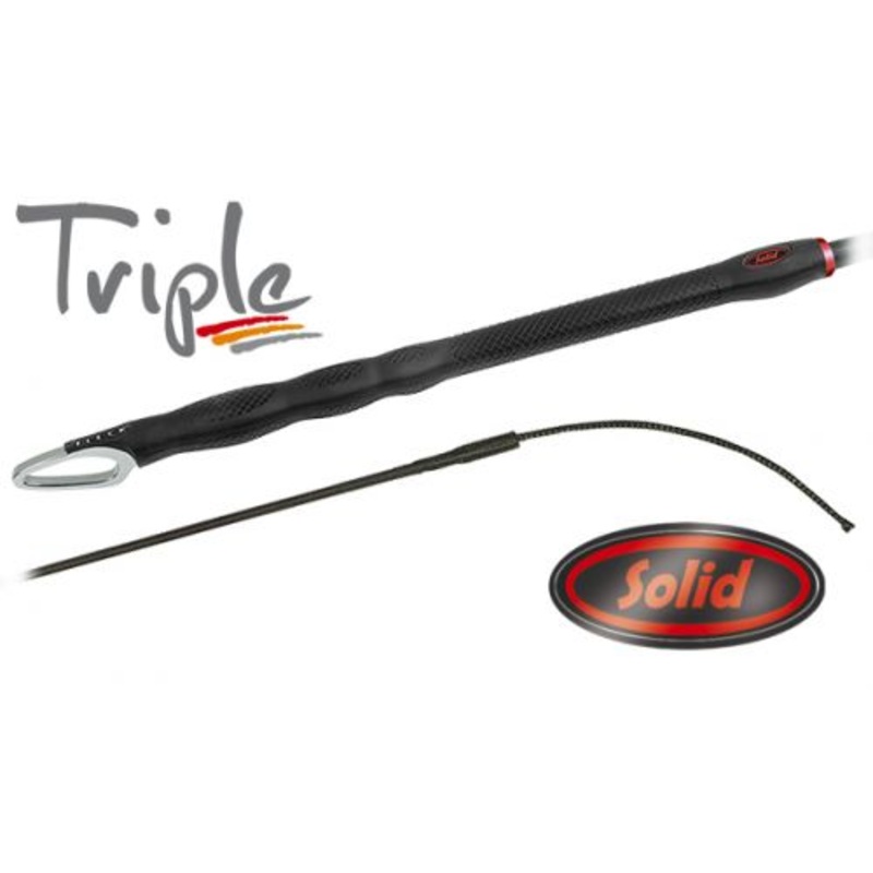 Fleck Triple Balance Dressage Whip 130 Black 130cm