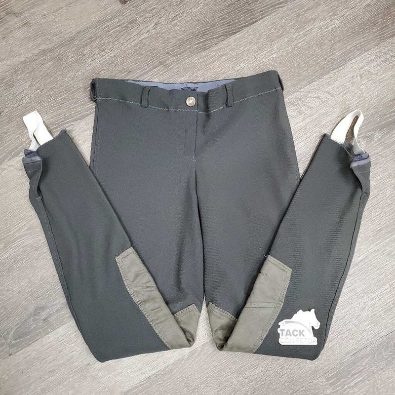 Ribbed Breeches, Pull On *xc, shortened, sewn on elastics 26 Grey Used
