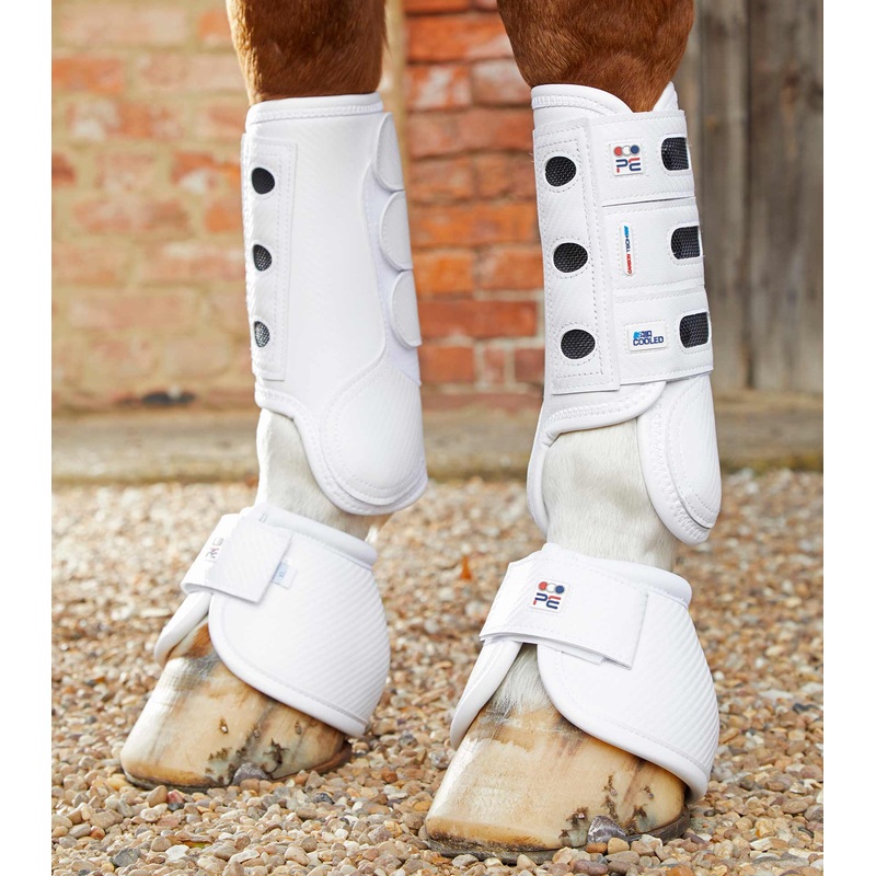 Carbon Tech Air Cooled Eventing Boots White Front