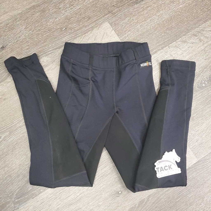 Full Seat Riding Tight Breeches, Pull On *vgc, mnr hair, shrunk?, seam rubs & snags 10 Black Used