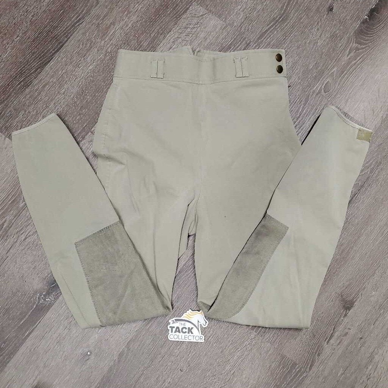 Side Zip Breeches *gc, faded, stains, pills, older, rubs 28L olive Used