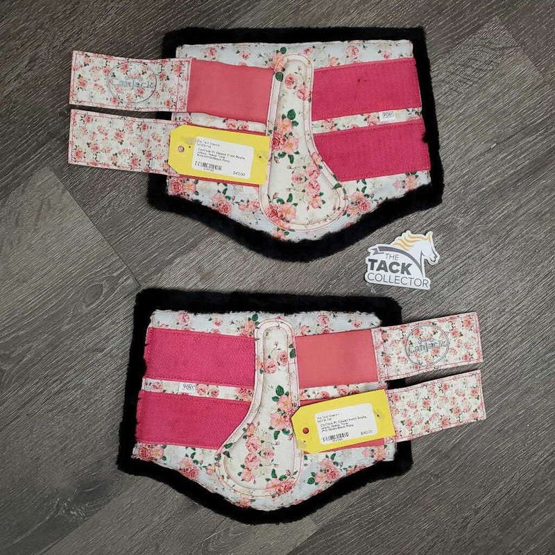 Pr Closed Front Boots, velcro, fleece *new Pony Pink/White/Black New