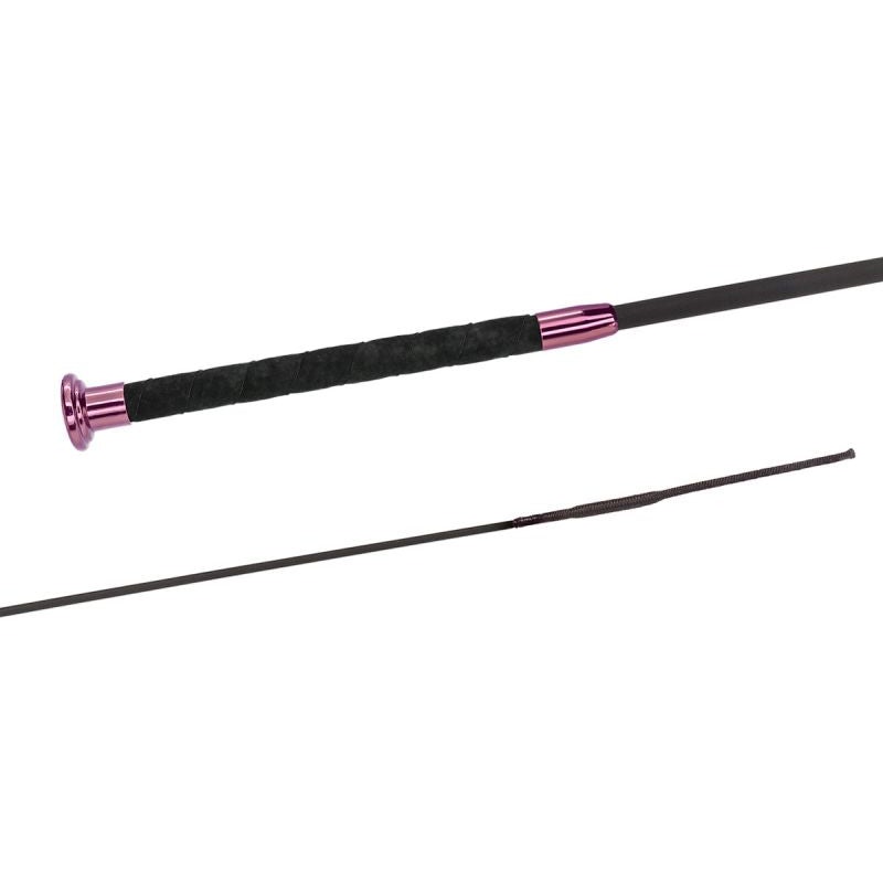 Fleck Silk Touch Premium Pink Dressage Whip Black/Pink 110cm(40″)