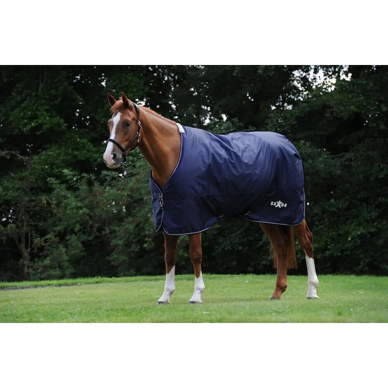 Saxon Defiant Lite 0g Horse Turnout Rug, Standard Neck, Lightweight, 2 Colours.