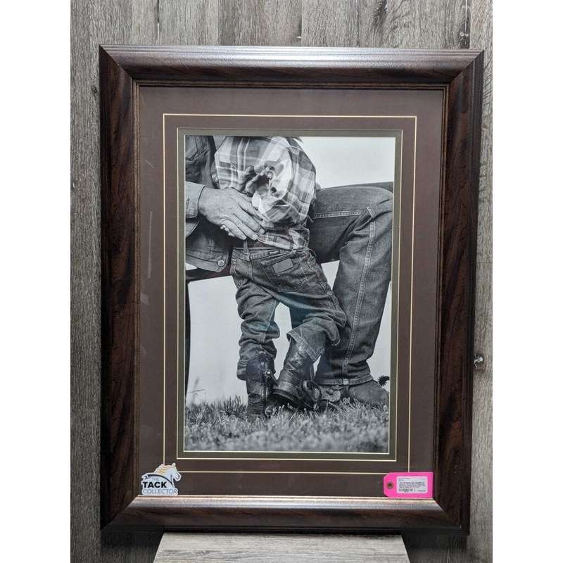 “An Afternoon with Grandpa” by Daniel R. Starlin(?sp) Photograph, Matted & Wood Frame *vgc, v.mnr dust & knicks 27″w x 35″h Used