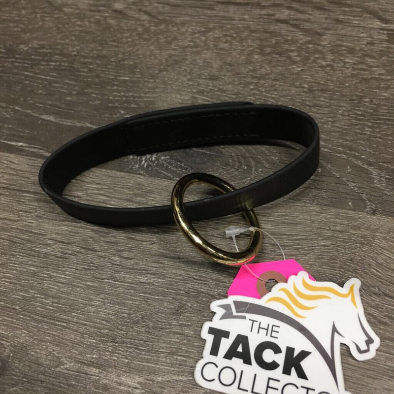1 ONLY Biothane Loop & Ring *like new 5.5″ Black/Gold New