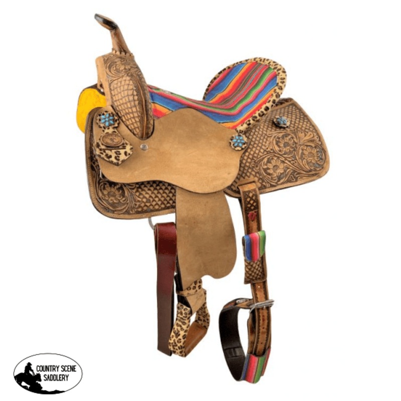 10″ Double T Barrel style western saddle