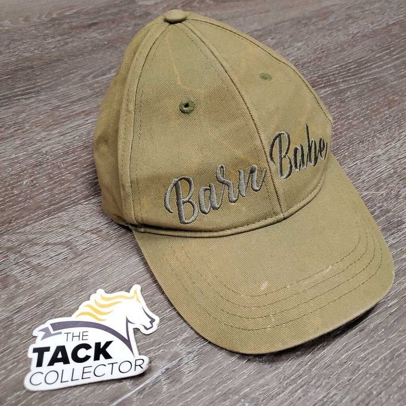 Baseball Cap, “Barn Babe” *gc, stained, discolored, inner brim stains Green Used