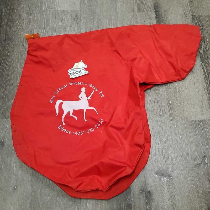 Hvy Jump Saddle Storage Bag – Cover “The Centaur Shop” *vgc, mnr stains, sm scuffs, threads, older Red Used