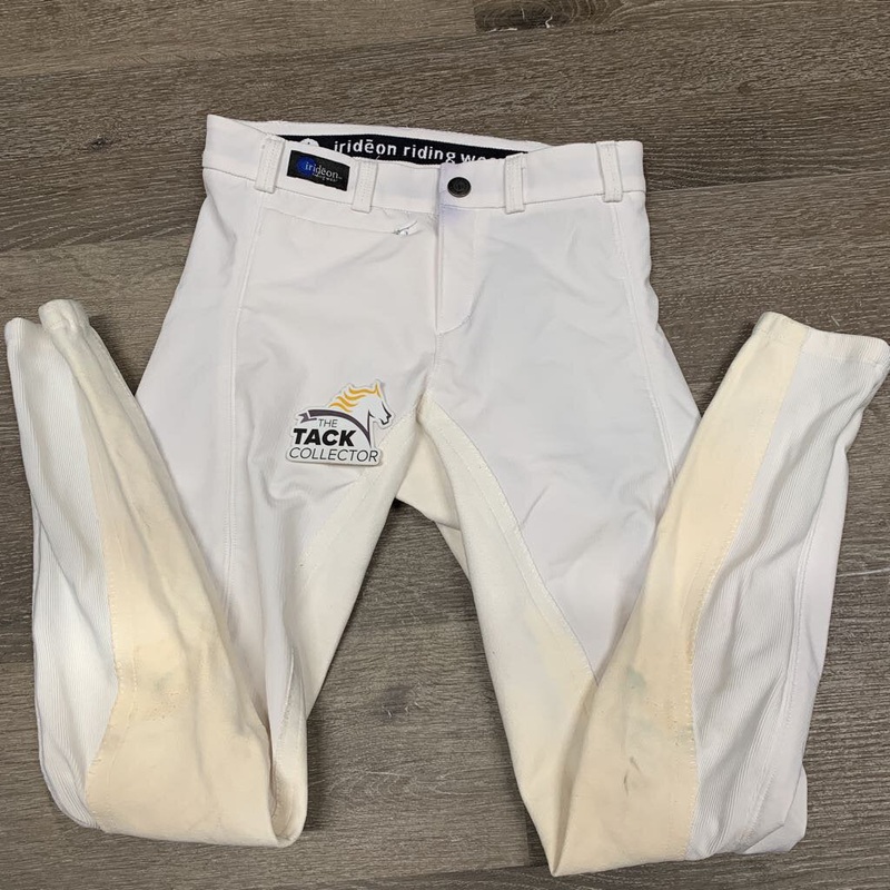 ‘Stretch Cord” Full Suede Seat Breeches *vgc, mnr stains & discoloured spots, mnr pills, seam puckers 24 White Used