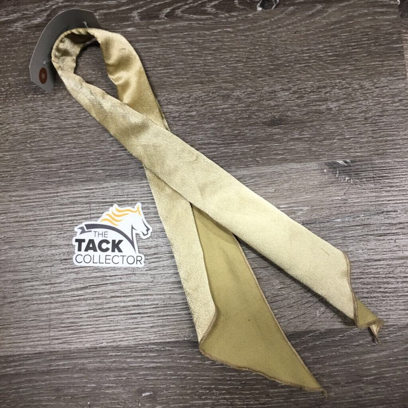 Narrow Satin Western Scarf *vgc, seam/edges: curled, rubs& pills gold Used