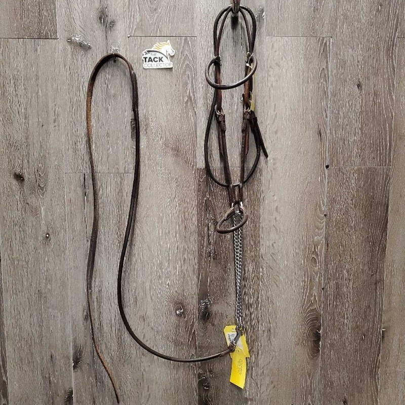 Soft Rolled Leather Arabian Show Halter, Fine Choke Chain, Soft Rolled Leather Lead Shank *vgc, chain Cob?H Dk Brown Used