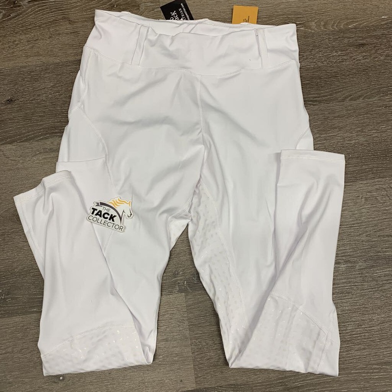 Sticky Full Seat Riding Tight Breeches, Thigh & Back Pockets, tags *new 2xl *32/34″ white New
