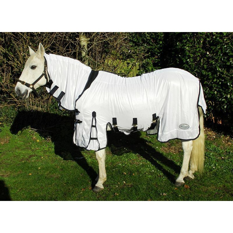 Rhinegold Savanna Fly Rug Combo Full Neck Horse/Pony Rug, in White or Zebra