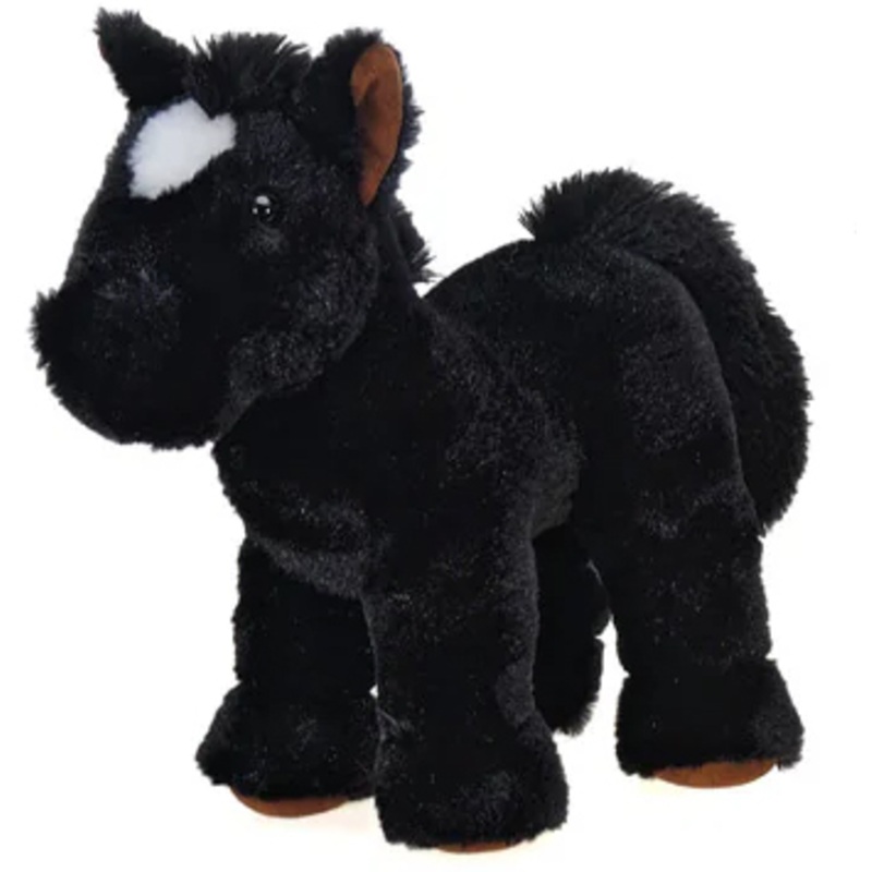 Black Plush Standing Horse – 10.5 inches