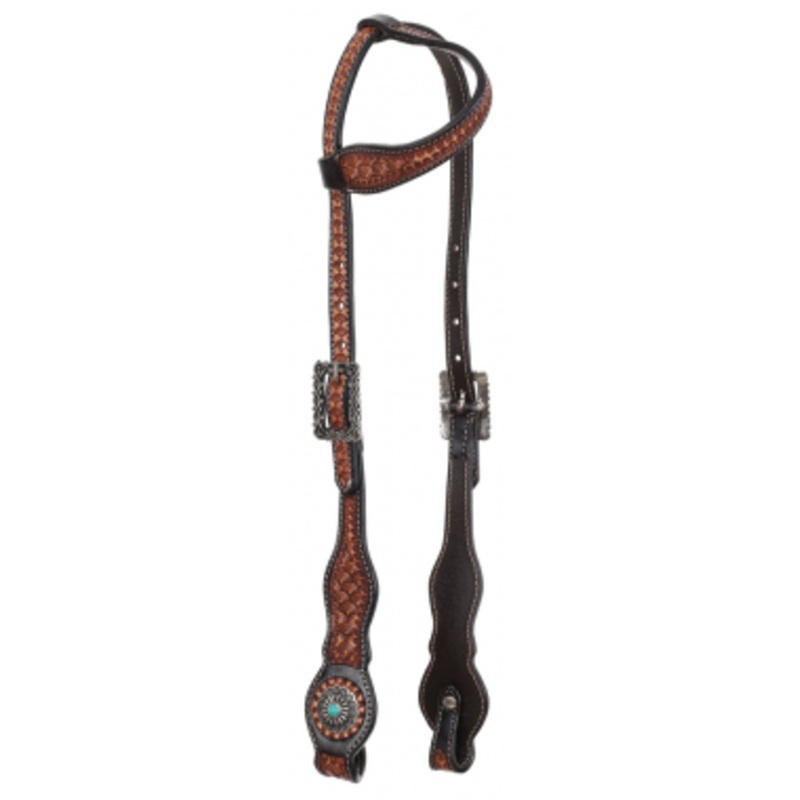 Showman Argentina Cow Leather Regal Loop One Ear Headstall