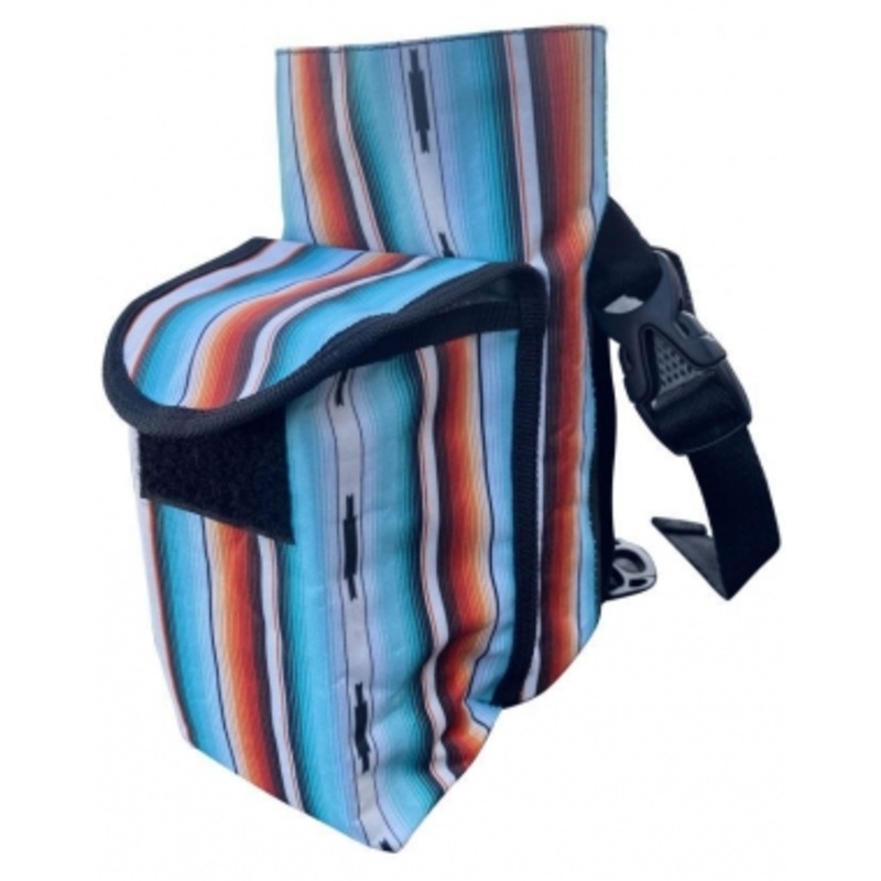 Showman Serape Print Water Bottle/Drink Carrier With Front Pocket