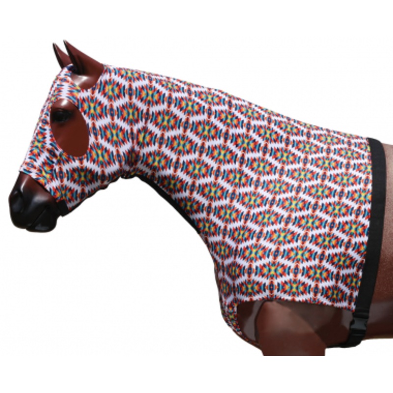 Rugged Ride Lycra Mane Tamer With Zipper Closure- Kaleidescope