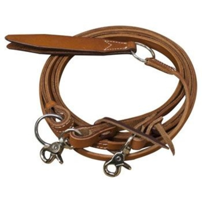 Showman Argentina Cow Leather Romel Reins With Popper