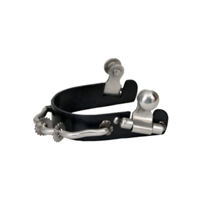 Showman Black Steel Bumper Rowel Spur