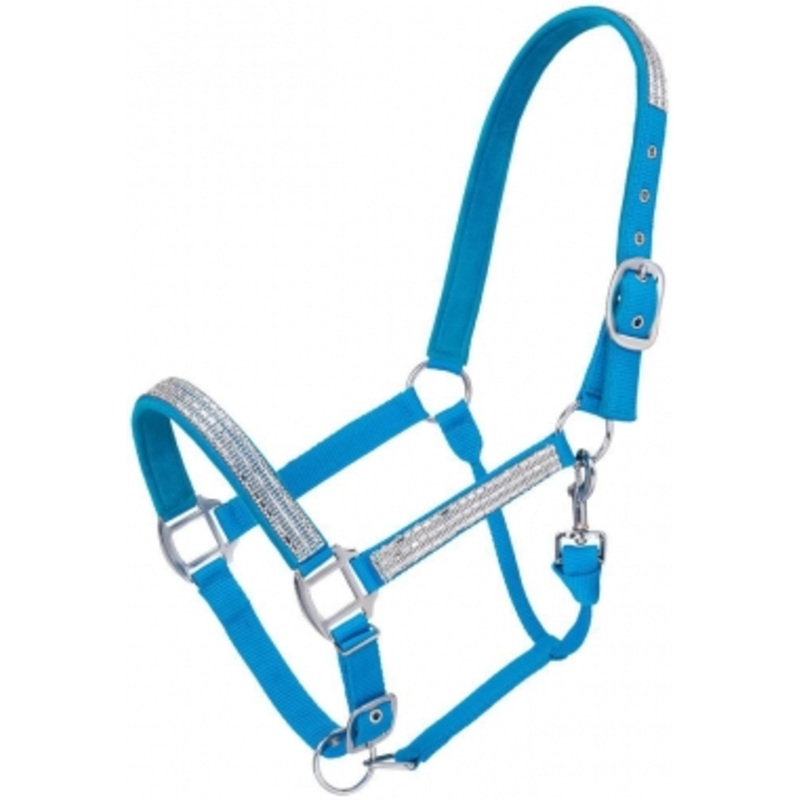 Tough-1 Deluxe Miniature Adjustable Nylon Halter with Crystal Accents