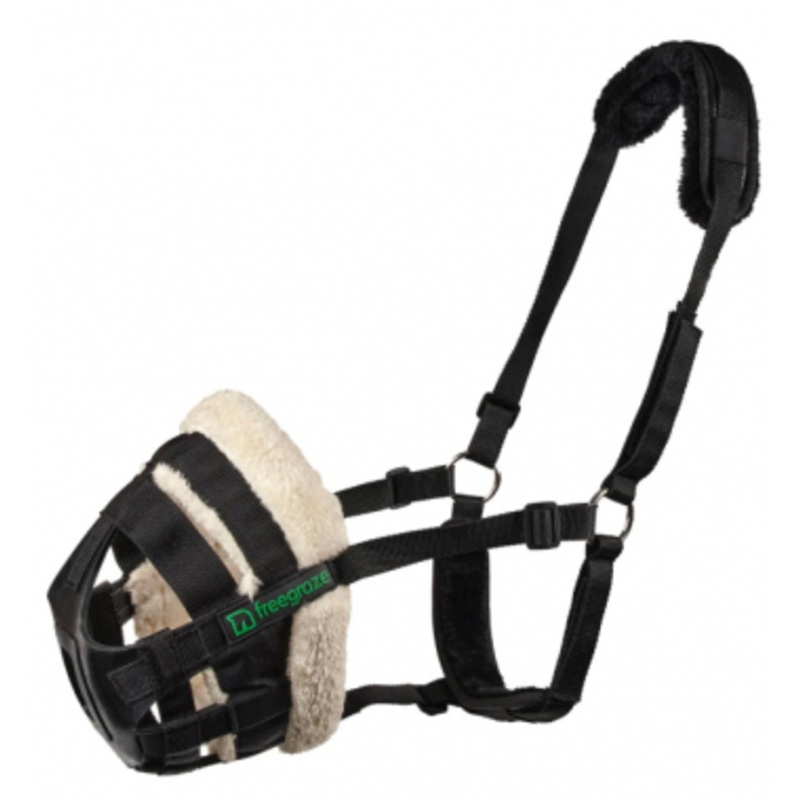 FreeGraze AirFlow Black Grazing Muzzle – Small Pony