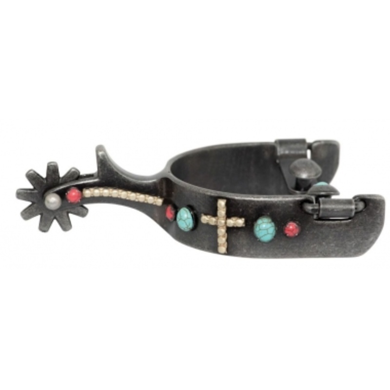 Metalab Southwest Collection Grey Steel Cross Spurs – Ladies