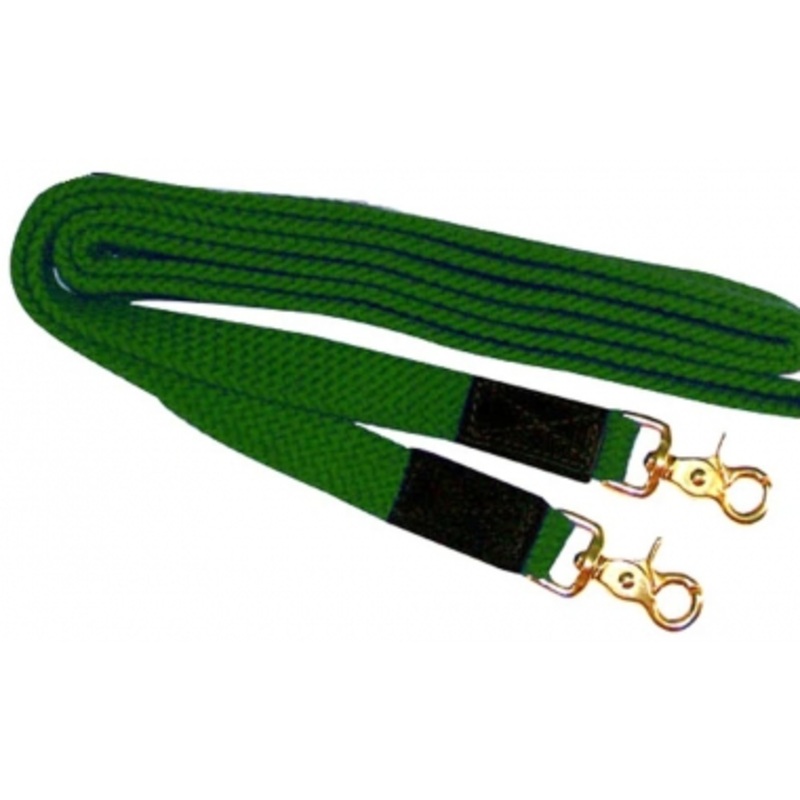 8 Foot Flat Cotton Braided Reins with Trigger Snaps