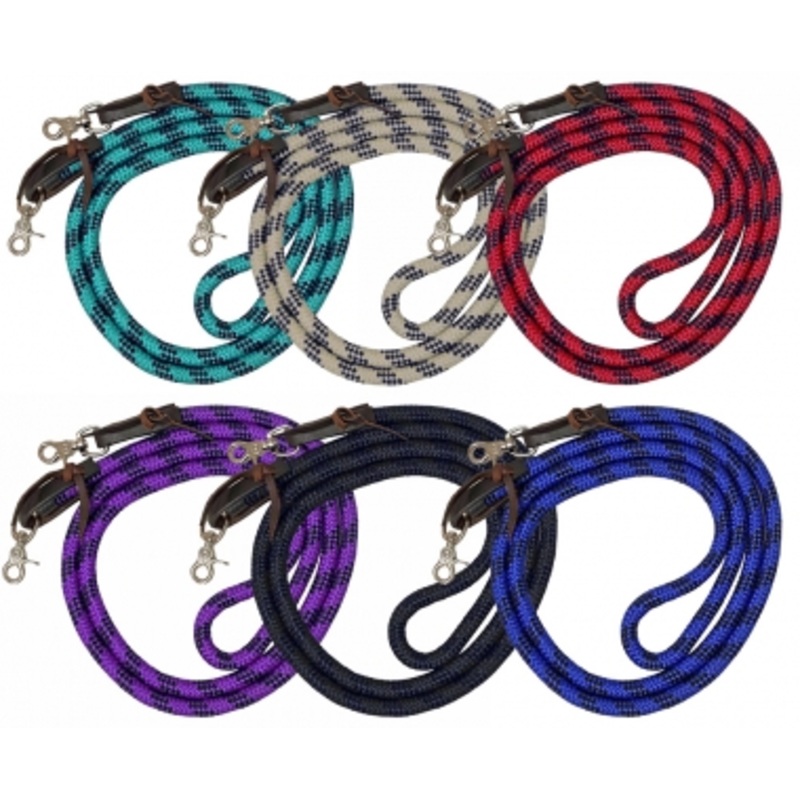 Rugged Ride Braided Nylon Trail Reins – 8 foot