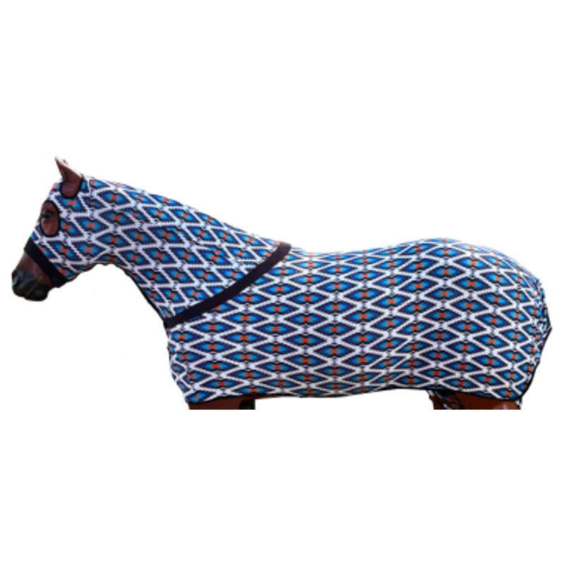 Rugged Ride Full Body Lycra Slinky – Blue/Orange Aztec