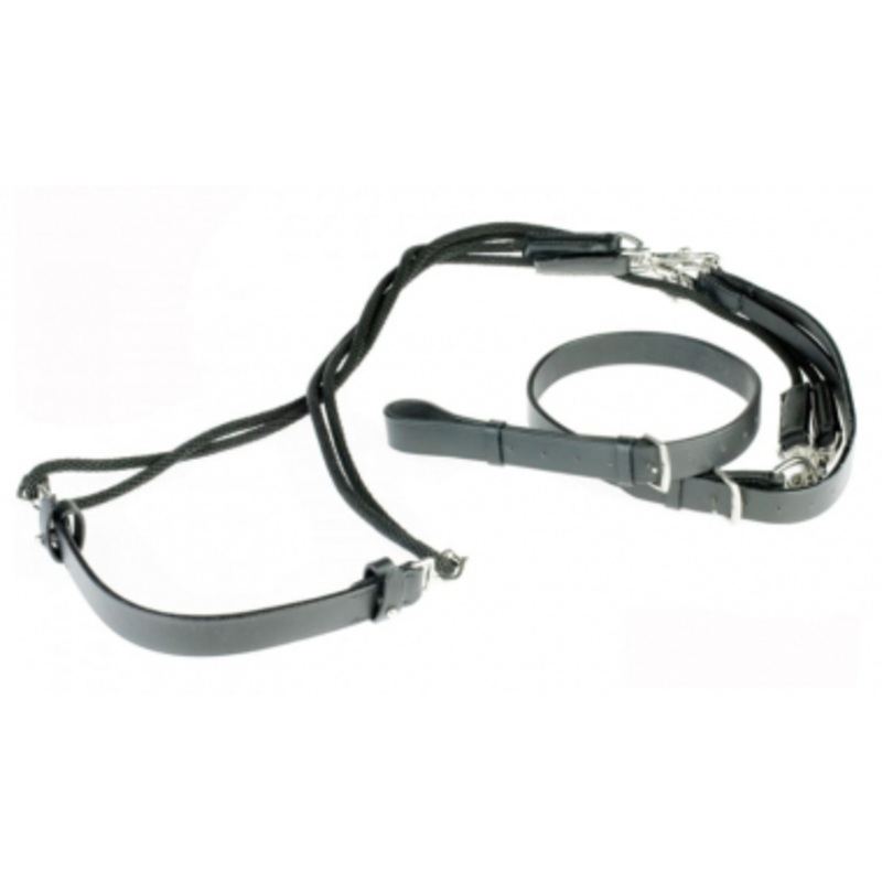 Horze De Gogue Aid Reins – Black