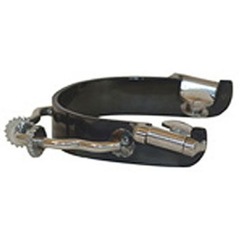 Black Satin Bumper Spur With Rowels