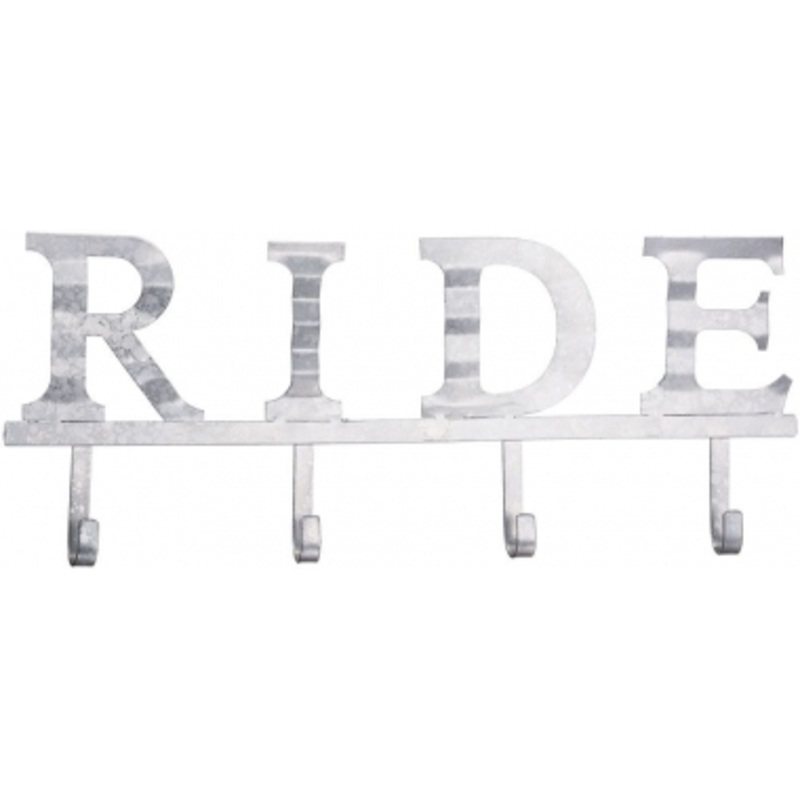 ‘Ride’ 4 Hook Metal Wall Rack