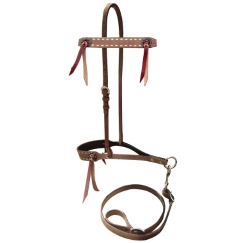 Showman Roughout Leather Buchstitch Tie Down