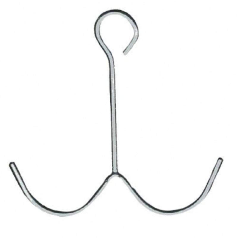2 Prong Chrome Tack Hook