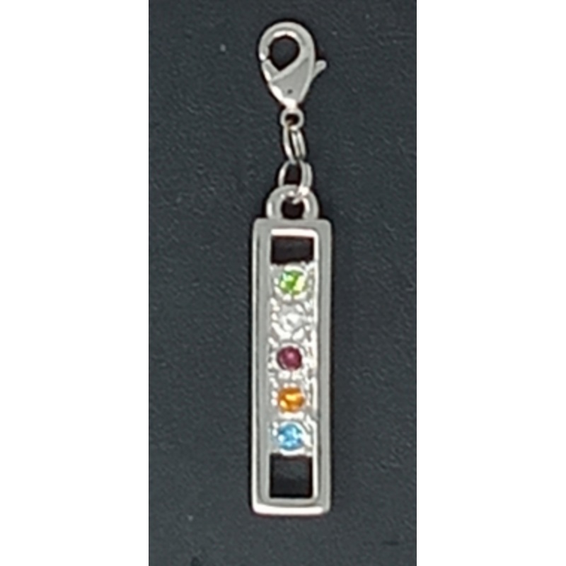 Exselle Zipper Pull with Colored Rhinestones