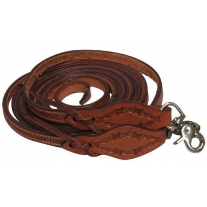 Showman Argentina Cow Leather 5/8 inch x 8 foot Split Reins