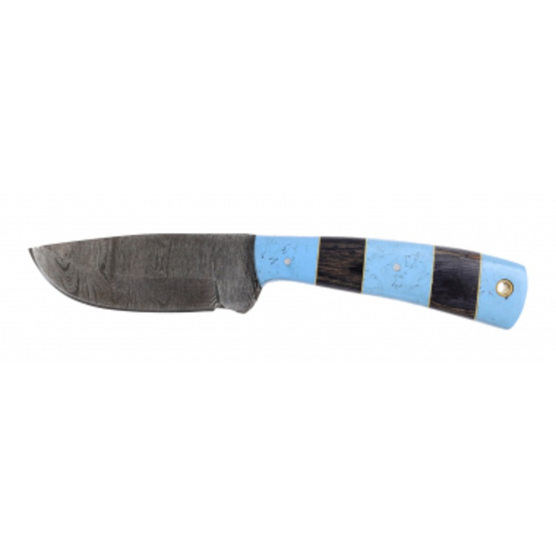 Lariat Midnight Spur – Hand-Forged Damascus Skinning & Camping Knife