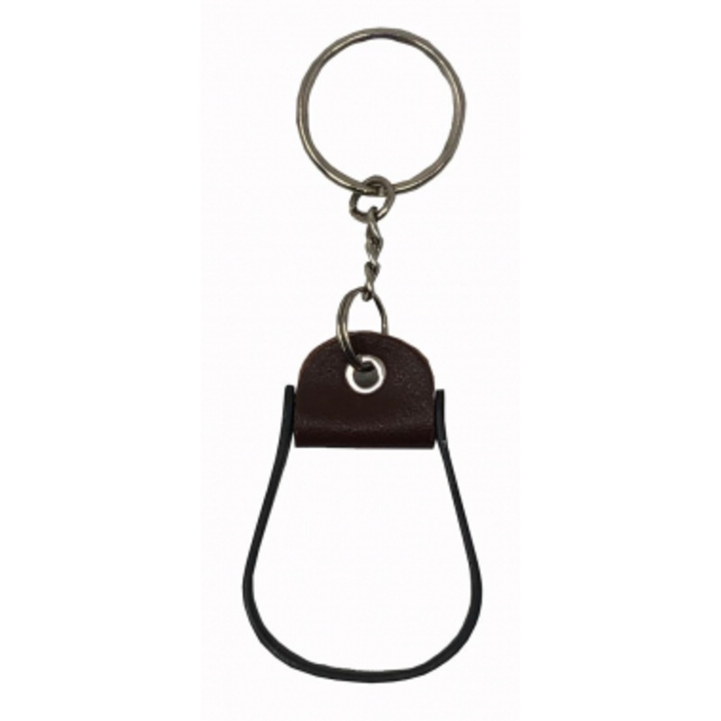 Western Engraved Stirrup Keychain