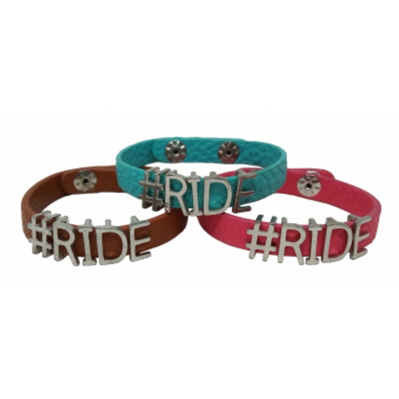 Youth Leather #RIDE bracelet