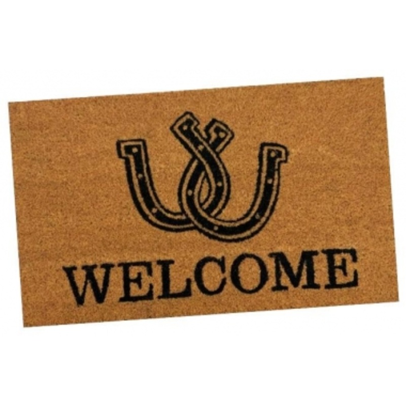 100% Coir Outdoor Welcome Mat – Double Horseshoe