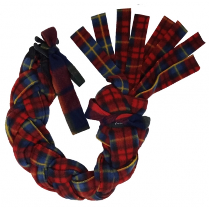 Fleece Braid – In Tail Wrap – Red Plaid – 42 Inch