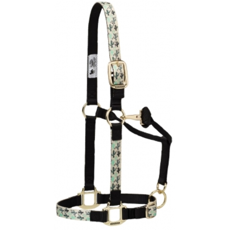 Weaver Cactus Adjustable Chin Nylon Halter With Throat Snap