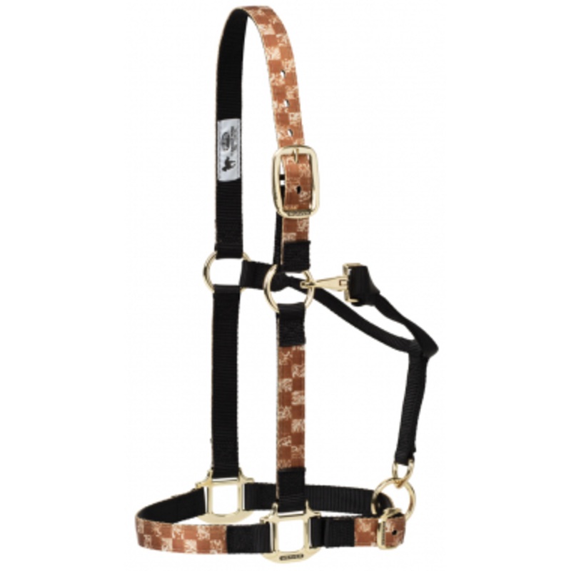 Weaver Adjustable Patterned Nylon Horse Halter – Checkerboard