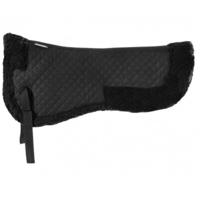 Horze Quilted Fleece Half Pad With Faux Fur Edges – Horse