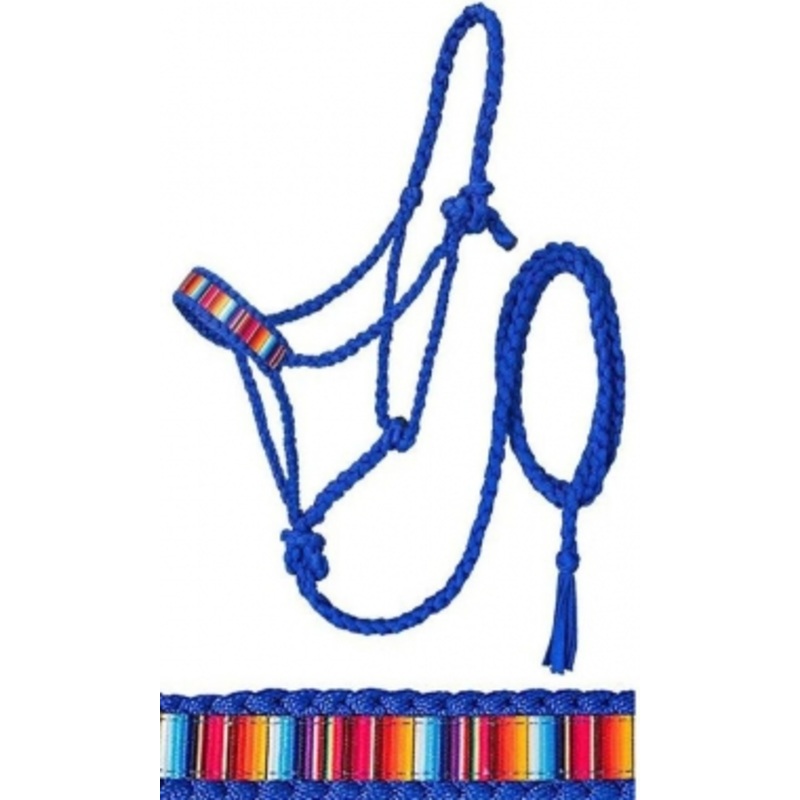 Tough-1 Serape Stripes Print Mule Tape Halter With Lead